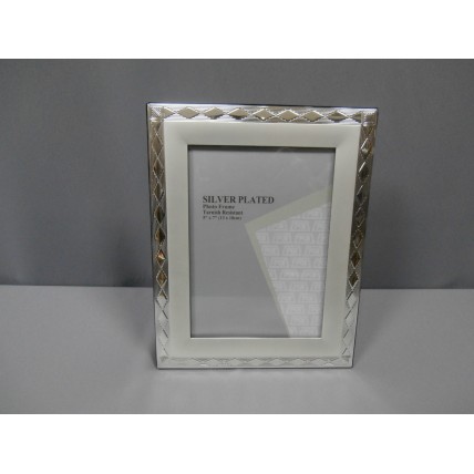 Κορνίζες silver plated με κύβους 15x20