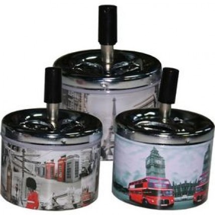 Σταχτοδοχείο μεταλλικό με καπάκι