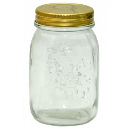 Βάζο γυάλινο ανάγλυφο 1000 ml