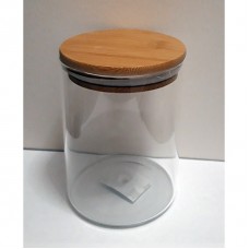 Βάζο με ξύλινο καπάκι 11x9 cm