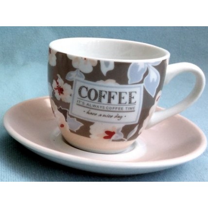 Φλυτζάνι τσαγιού πορσελάνης με πιατάκι