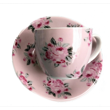 Φλυτζανάκι του καφέ πορσελάνης με πιατάκι