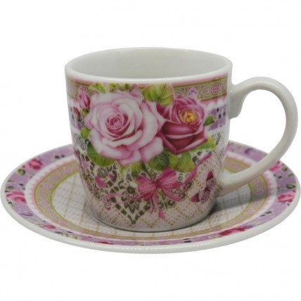 Φλυτζανάκι του καφέ πορσελάνης με πιατάκι