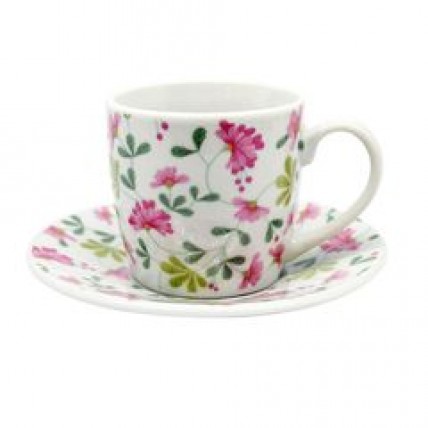 Φλυτζανάκι του καφέ πορσελάνης με πιατάκι