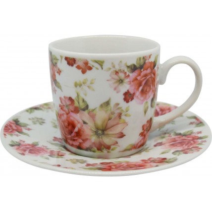 Φλυτζανάκι του καφέ πορσελάνης με πιατάκι